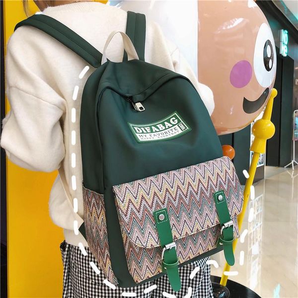 

backpack schoolbag female korean high school fashion ethnic style college student sports travel