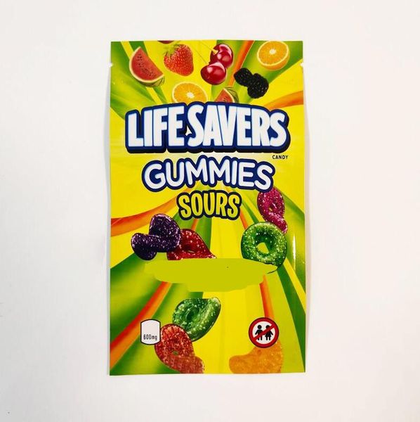 

600mg lifesavers gummies sors artifcially candy packaging bags mixed flavors flavored resealable errlli edibles pack mylar bag dhl fedex