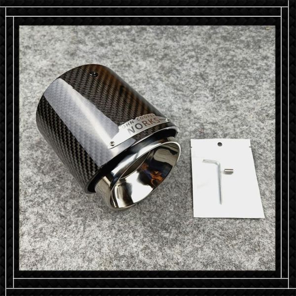 

motorcycle exhaust system one matte/black muffler tip carbon fiber pipe for mi-ni coo-per s r55 r56 r57 r58 r59 r60 r61 f54 f56 f57 f60 jcw