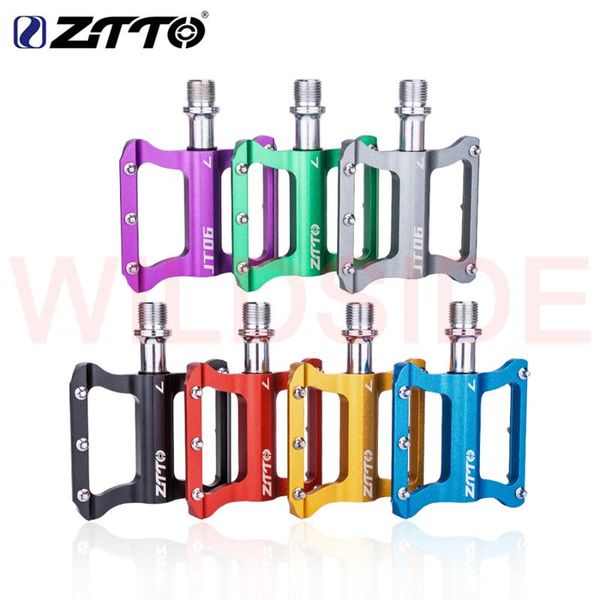 

bike pedals ztto tj06 mtb bearing flat pedal bicycle good grip lightweight anti-slip folding cycling accessories