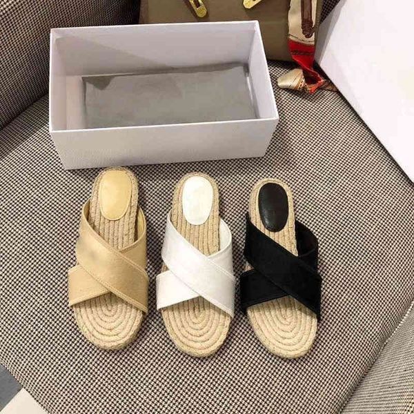 

slippers sandals 2021 summer knitting embroidered slippers women's letter fisherman's shoes hemp rope fashion flip flop flat botto, Black