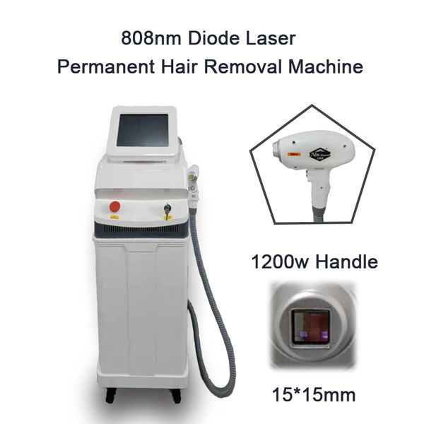 1200 W starke Leistung 808 nm Wellenlänge Diodenlaser Maschine schmerzlose schnelle dauerhafte Haarentfernung Hautverjüngung Schönheitsausrüstung