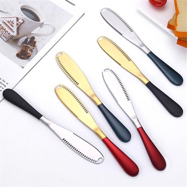 

baking & pastry tools 430 stainless cheese knife multifunction butter with hole serrated varnish bread jam breakfast