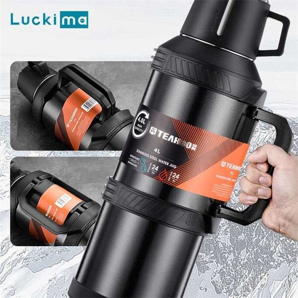 Outdoor-Sport-Thermos-Wasserflasche, hält 48 Stunden warm/kalt, Thermo-Isoliertopf, 2,3/3 l, Reisen, Auto, isolierter Becher, Geschenk 211122