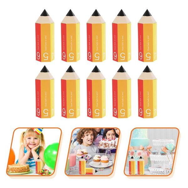 

gift wrap 10pcs lovely candy boxes cartoon pencil shaped party supplies