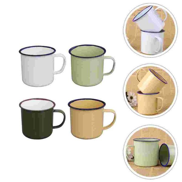 

mugs 4pcs household mug vintage style storage cup water