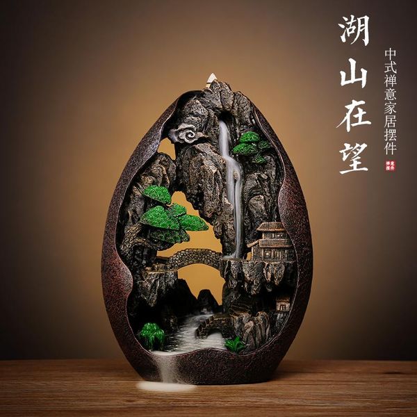 

creativity fountain incense burner indoor waterfall aromatize decoration quemador de incienso home decor bc50xl fragrance lamps