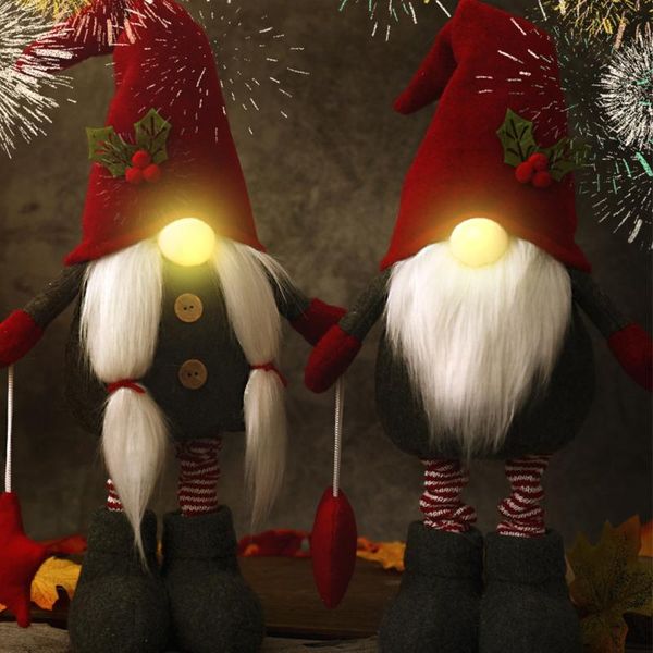 

christmas decorations faceless glow stretch gnome doll merry for home cristmas ornament xmas navidad natal year