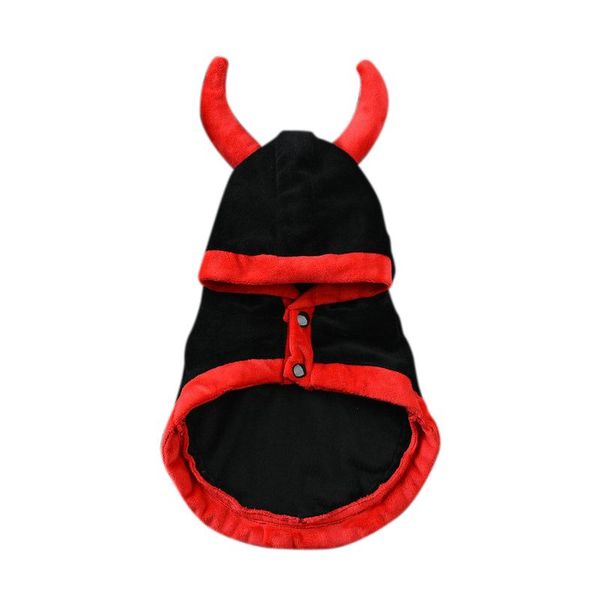 

dog apparel coral velvet halloween dogs pet costume cloak hooded devil's festival clothing