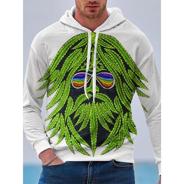 

green grass men s 3d printing hoodie visual impact party punk gothic round neck american sweatshirt hoodie, Black