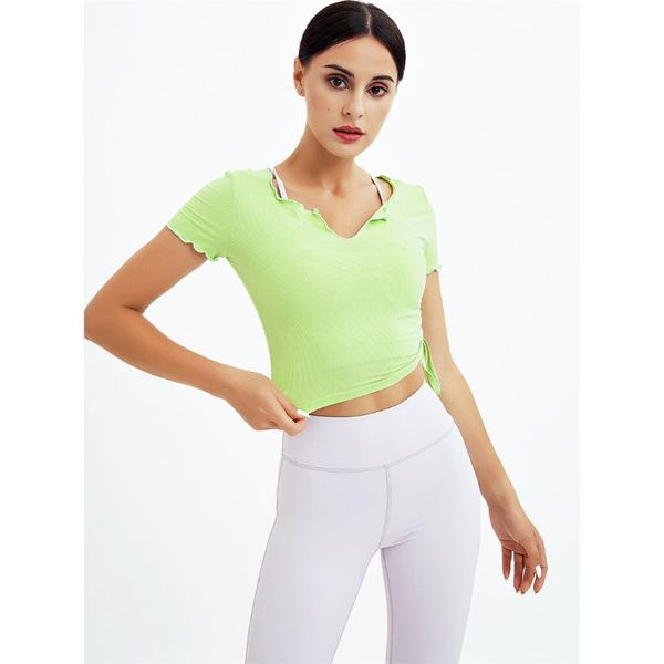 

running jerseys yoga sports short sleeve women's gym workout push up breathable sportswear tranksuit jogging fitness clothes a051, Black;blue