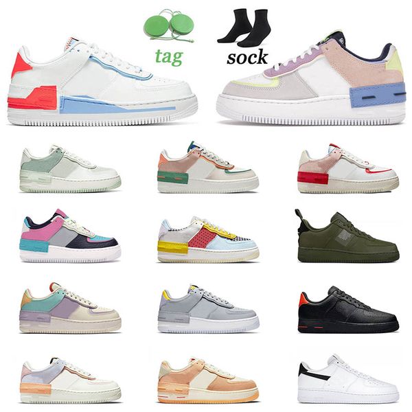 

mens platform running shoes one 1 size 36-45 shadow white sapphire barely team red orange pistachio frost atomic pink sisterhood womens snea