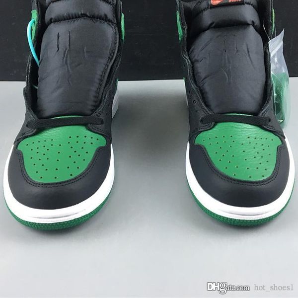 

air 1 high og pine green 555088-030 1s i black women men casual sports shoes sneakers good quality trainers with original box chaussures des, Black;white