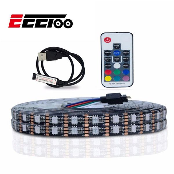 

led strip flexible light lamps addressable tape 3 17 key controller computer tv background lighting 0.5m 1m 2m strips