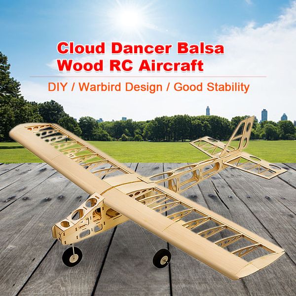 

t2501 ep training plane balsa wood 1.3m wingspan biplane rc airplane toy kit aircraft for kids
