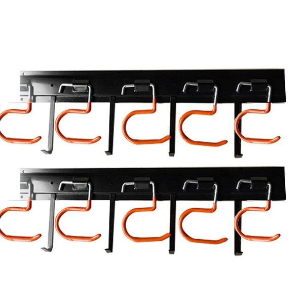 

hooks & rails 2pcs tool organizer holder garage storage wall mounted mop bathroom hanger garden workshop