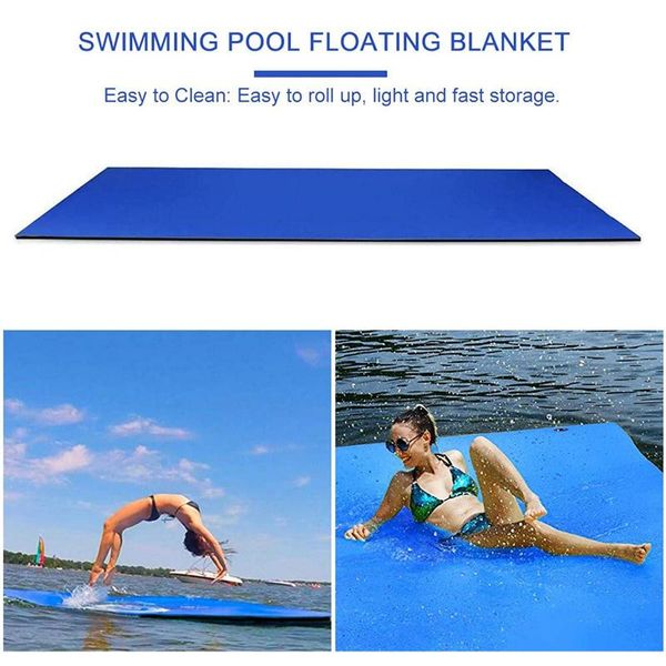 

pool & accessories 2 layer anti-tear xpe foam swimming floating pad mat durable blanket for water picnic pads mats