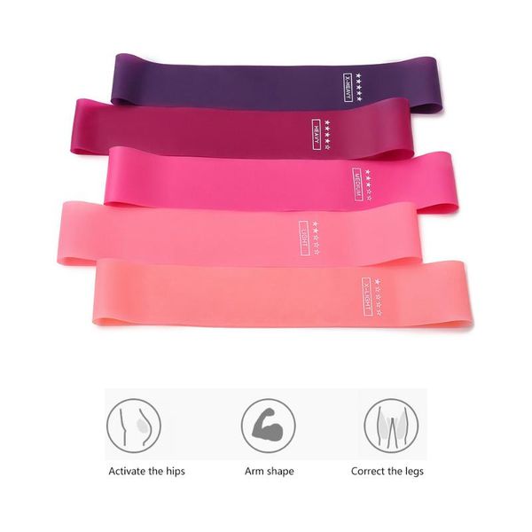 

resistance bands 5pcs set elastic squat stretching hip lifting tension silicone exercise for yoga training pilates
