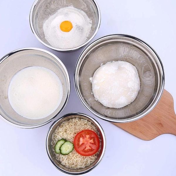 

bowls stainless steel mixing bowl set of 5 fruit salad kitchen