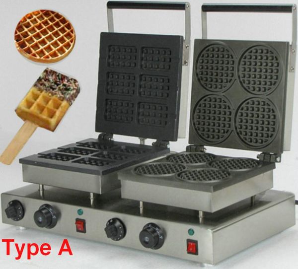 

electric commercial waffle maker spain churros making machine 220v stainless steel 2 plate time setting bread makers