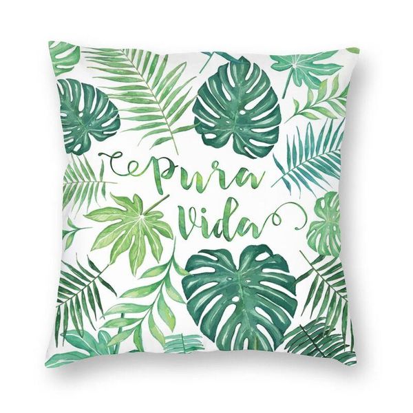 

cushion/decorative pillow tropical monstera fern leaves square case home decorative jungle plants cushions throw for sofa printing