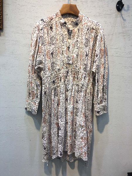 

casual dresses [elfstyle] ladies long sleeve printing cotton short dress, Black;gray