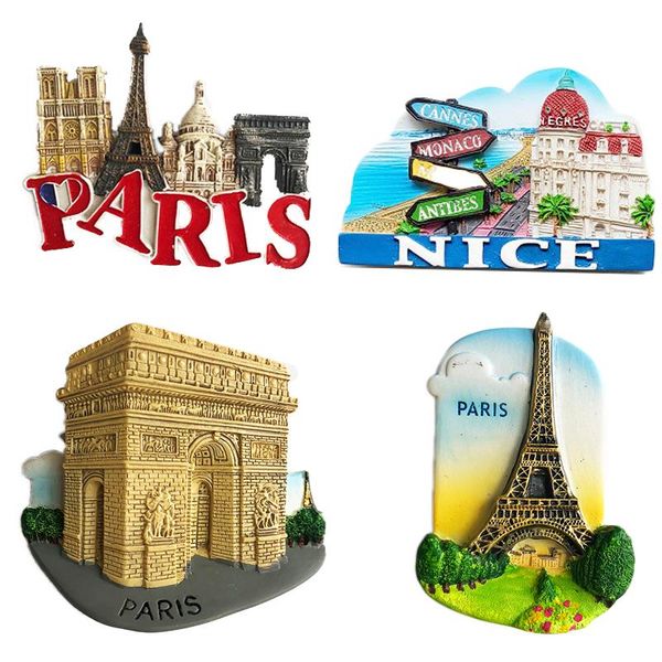 

fridge magnets france magnet 3d resin refrigerator sticker world tour souvenir magnetic stickers home decor collection gift