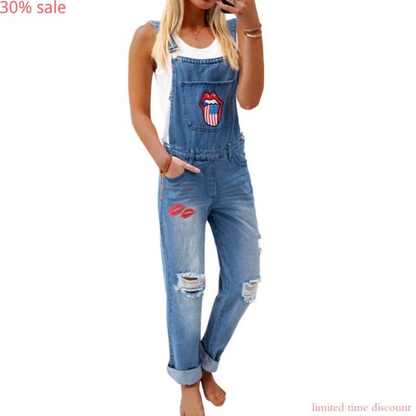 

women's jumpsuits & rompers women dungarees overalls denim skinny jeans spaghetti strap fashion hole pockets casual jumpsuit, Black;white