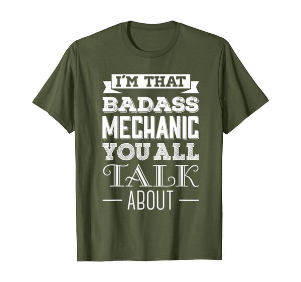 

badass mechanic t-shirt - funny t-shirt, White;black