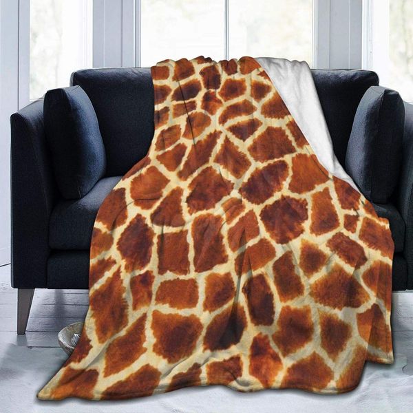 

animal kingdom giraffe skin print sofa throw blanket flannel super soft fleece beach picnic bedspread home decor all season for