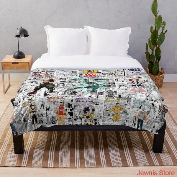 

blankets my hero academia class 1a poster throw blanket flannel sherpa bedspread bedding sofa picnic fur soft