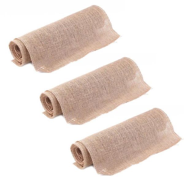 

wedding party table runner burlap natural jute imitated linen rustic decoration accessories home cloth