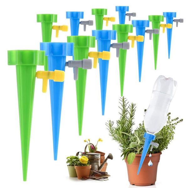 

watering equipments 3/6pcs lazy flower waterer adjustable water self-watering device spikes plant garden kit drip irrigation tool