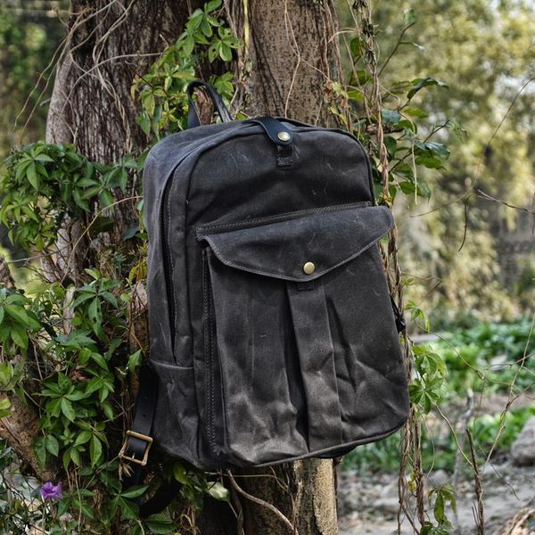 

black backpack men travel large capacity camping waterproof 20l bag pack rucksack