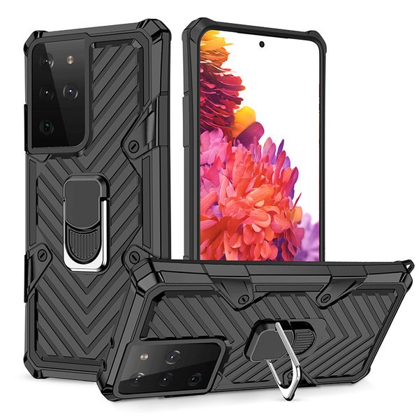 Híbrido defensor kickstand de dedo anel para iPhone 12 mini 11 pro max samsung s21 ultra lg stylo 6 7 5g harmonia 4 aristo 5 moto g play g9 stylus g8 pot e6s