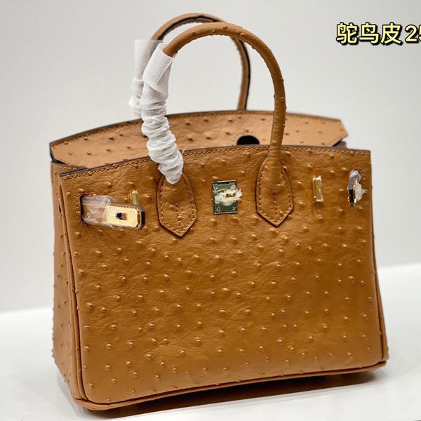 

women's bag cowhide ostrich pattern bag handbag single shoulder diagonal bag