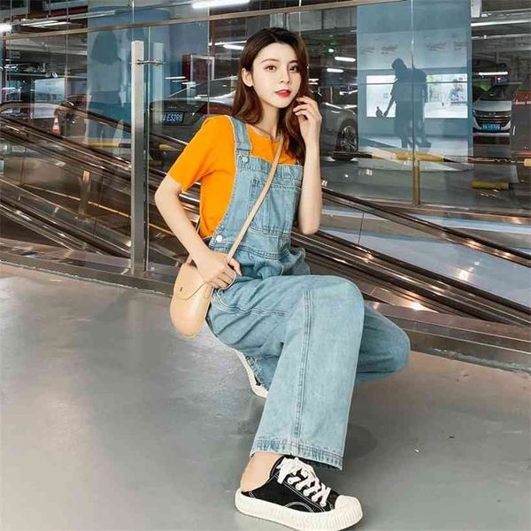 

denim women overalls high waist 2021 spring summer casual straight jeans with pockets plus size jumpsuits and rompers for women, Black;white