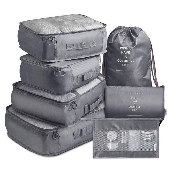 

duffel bags 7-piece travel storage bag luggage set with cosmetic
