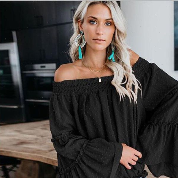 

women off shoulder t shirt skew neck black summer casual streetwear ladies plus size shirts, White