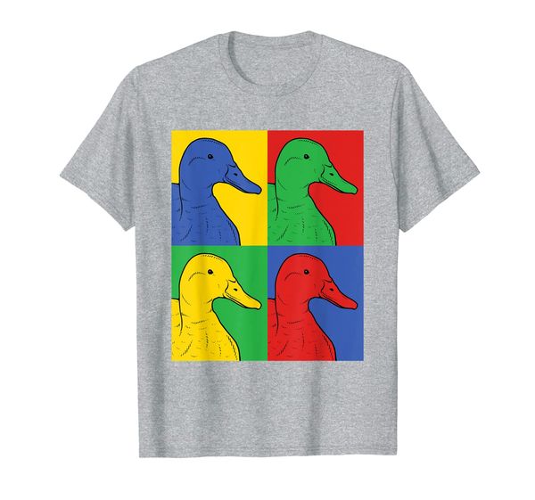 

mallard pop art t-shirt - retro duck tee, White;black