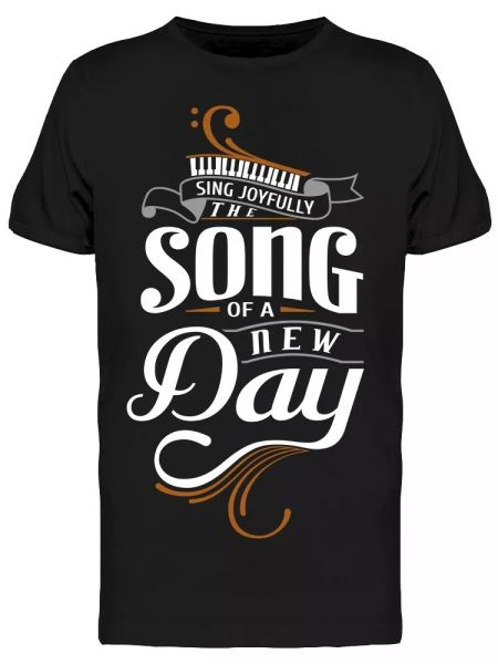 

song of a new day sketch tee men's -image by shutterstock, White;black