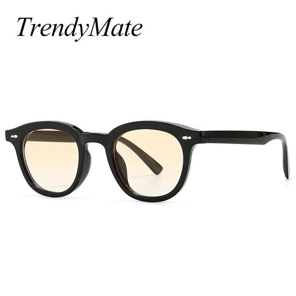 

sunglasses retro round women brand designer classic vintage small frame sun glasses ladies black driving eyewear korean 6089, White;black