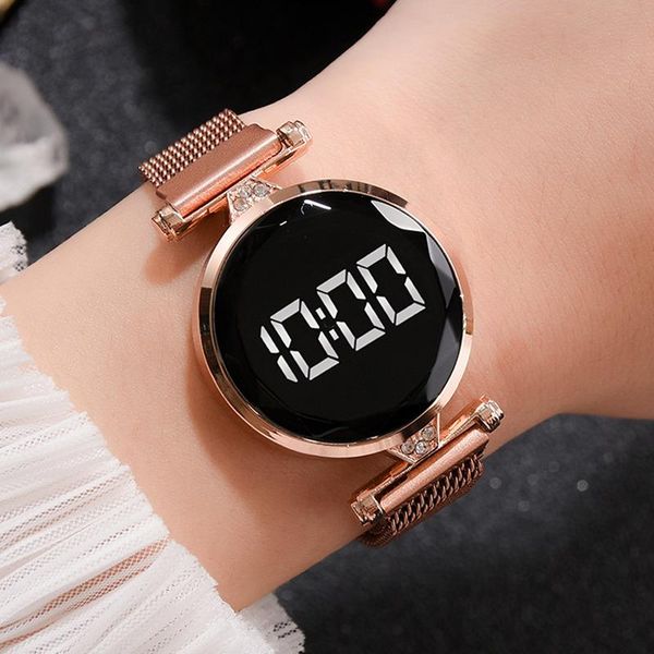 

wristwatches square digital watch women sport men watches electronic led ladies wrist for clock female male wristwatch hours, Slivery;brown