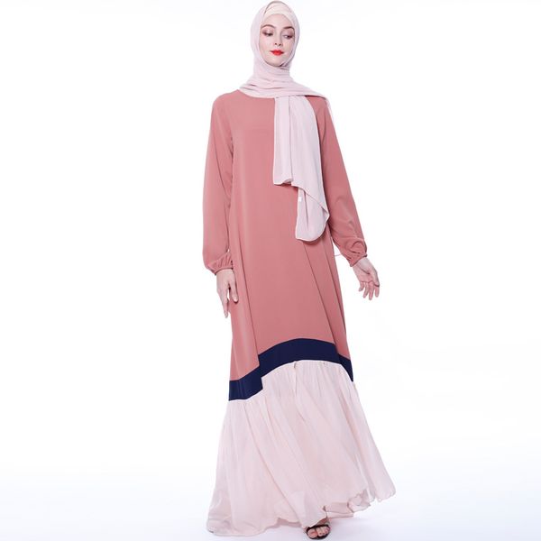 

turkey muslim abaya dress women dubai arab islamic maxi big swing vestidos long sleeve robe dresses kaftan musulman clothing, Red