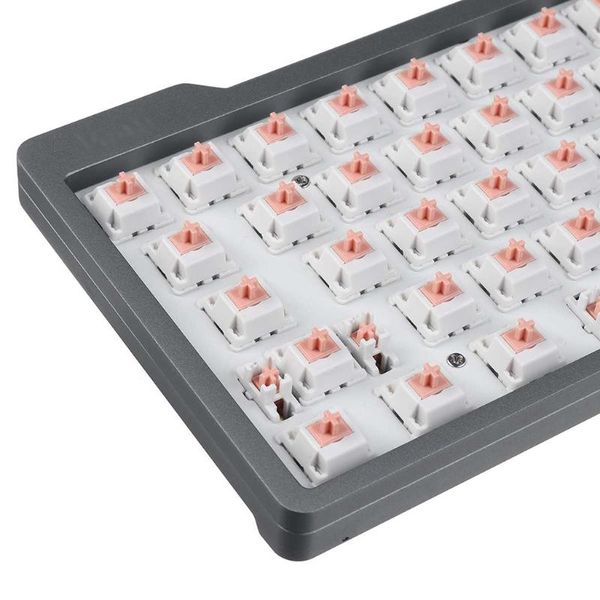 

mouse pads & wrist rests cpdd mechanical keyboard modifier plate mount screw-in stabilizers gray+pink steel wire 2.25x keycap
