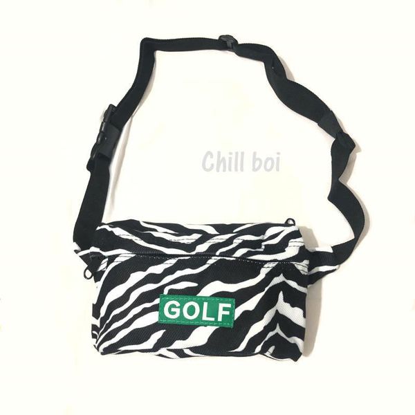

brand zebra tyler the creator golf le fleur shoulder bag side waist hip fanny packs pack 23*18 cm #090 bags