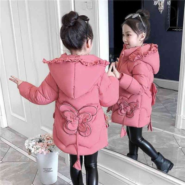 

girls' winter clothes 2020 new korean version foreign style children's down girls' medium and long baby cotton jacket, Tan;black