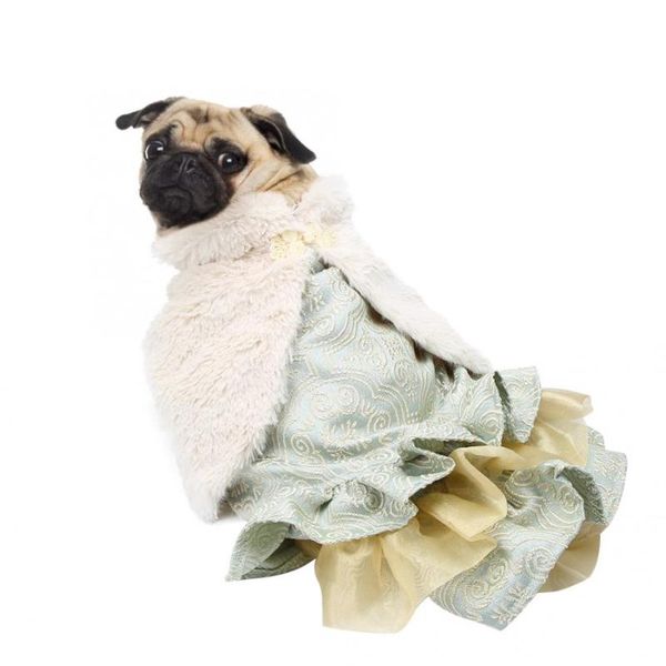 

dog apparel lovely pet winter polyester light green thicken beautiful soft comfortable clothes warm coat clothing for dogs cats