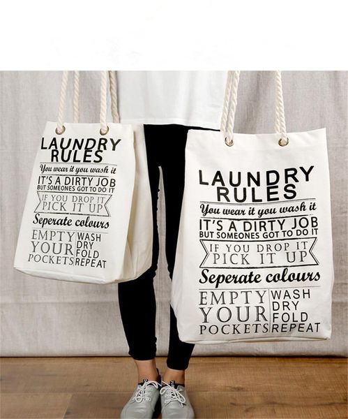 

storage boxes & bins solid color cotton linen bag thick rope practical environmental protection toy family