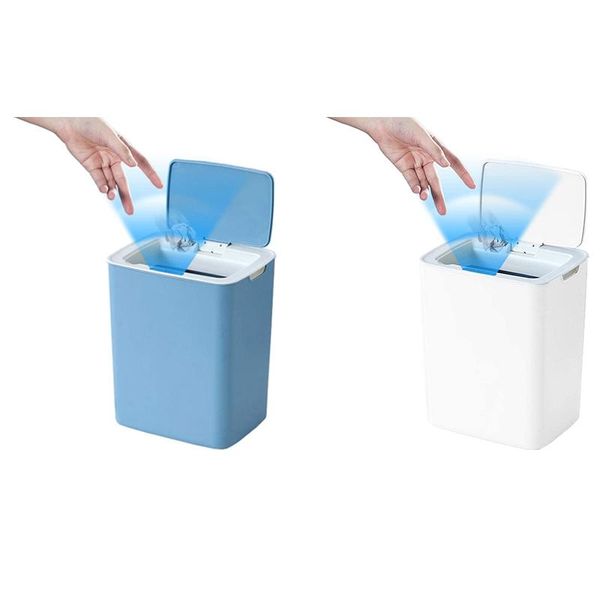 

waste bins touchless sensor trash can 14 l/3.7 gallon large capacity with lid